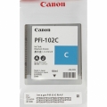 Картридж для плоттера Canon IPF500/600/700 PFI-102C голубой
