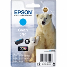 Картридж EPSON T26124012 new для XP-600/700/800 синий стандартный